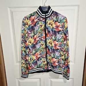Denim & Flower Ricky Singh "Cactus Man" Multicolor Floral Bomber Jacket-L